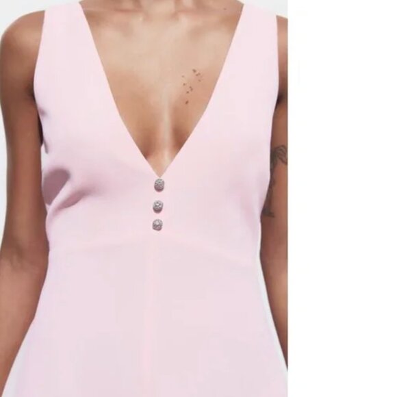 ZARA Jewel Button Pinafore Dress - Picture 5 of 9